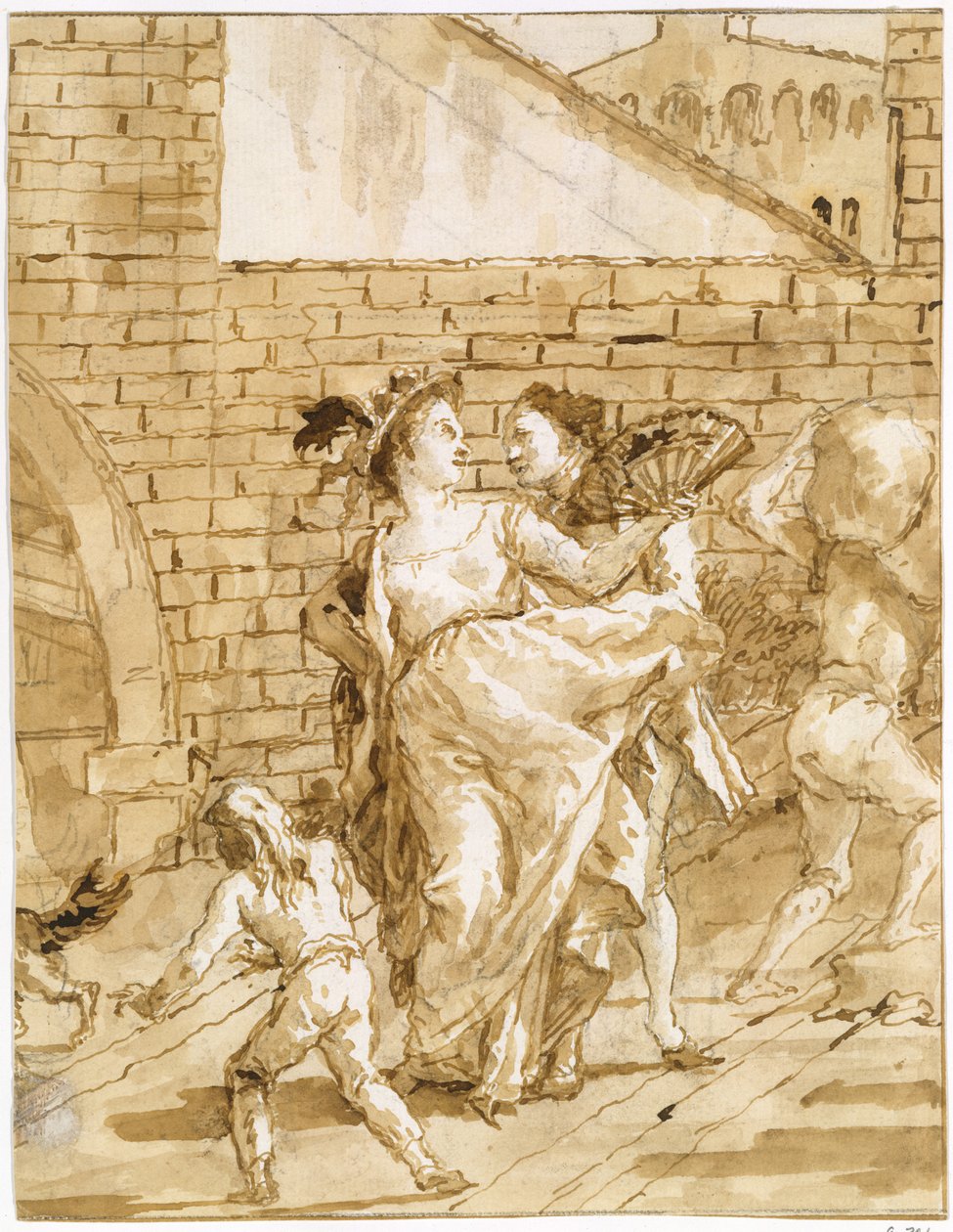 Eine Flirterei af Giovanni Domenico Tiepolo