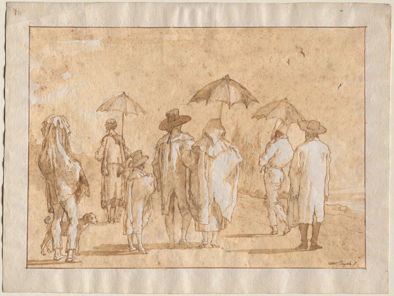 En forårsbyge af Giovanni Domenico Tiepolo