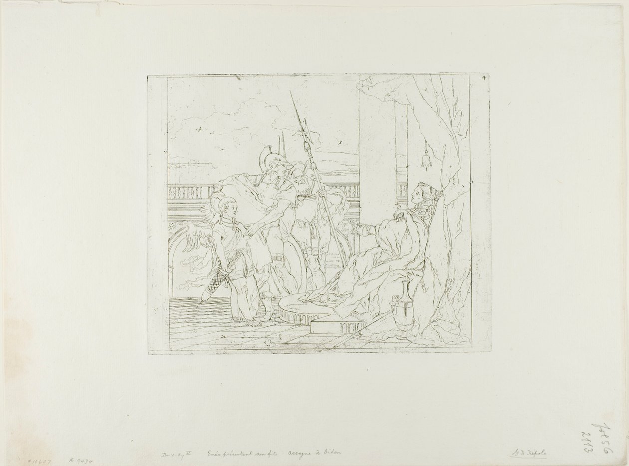 Aeneas præsenterer sin søn Ascanius for Dido af Giovanni Domenico Tiepolo