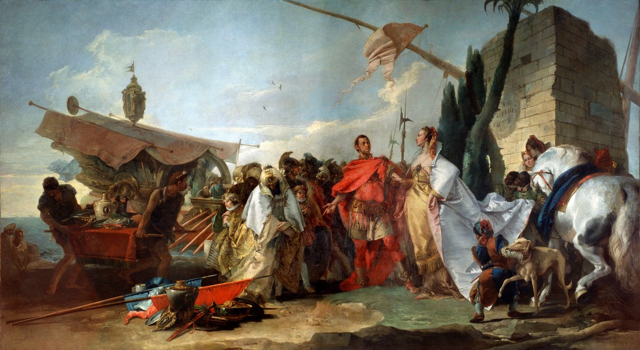 Cæsar møde Cleopatra, 1747. af Giovanni Domenico Tiepolo