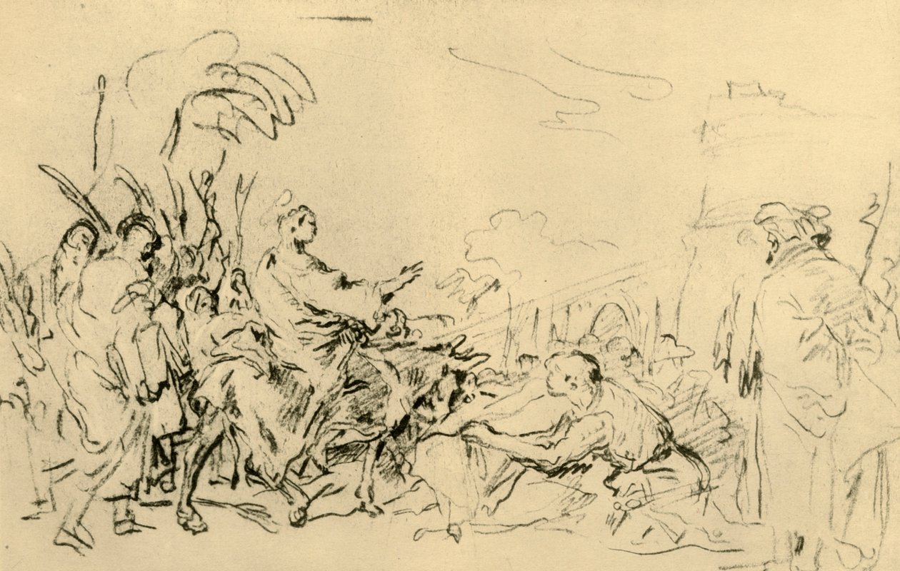 Kristi indtog i Jerusalem, c1759, 1928 af Giovanni Domenico Tiepolo