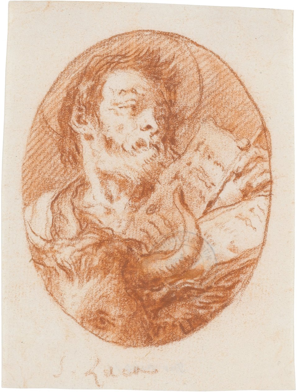 Der heilige Lukas af Giovanni Domenico Tiepolo