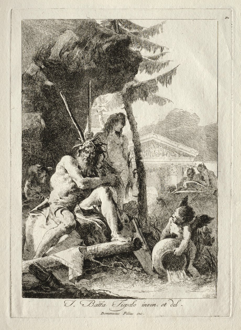 Flodfigurer. af Giovanni Domenico Tiepolo