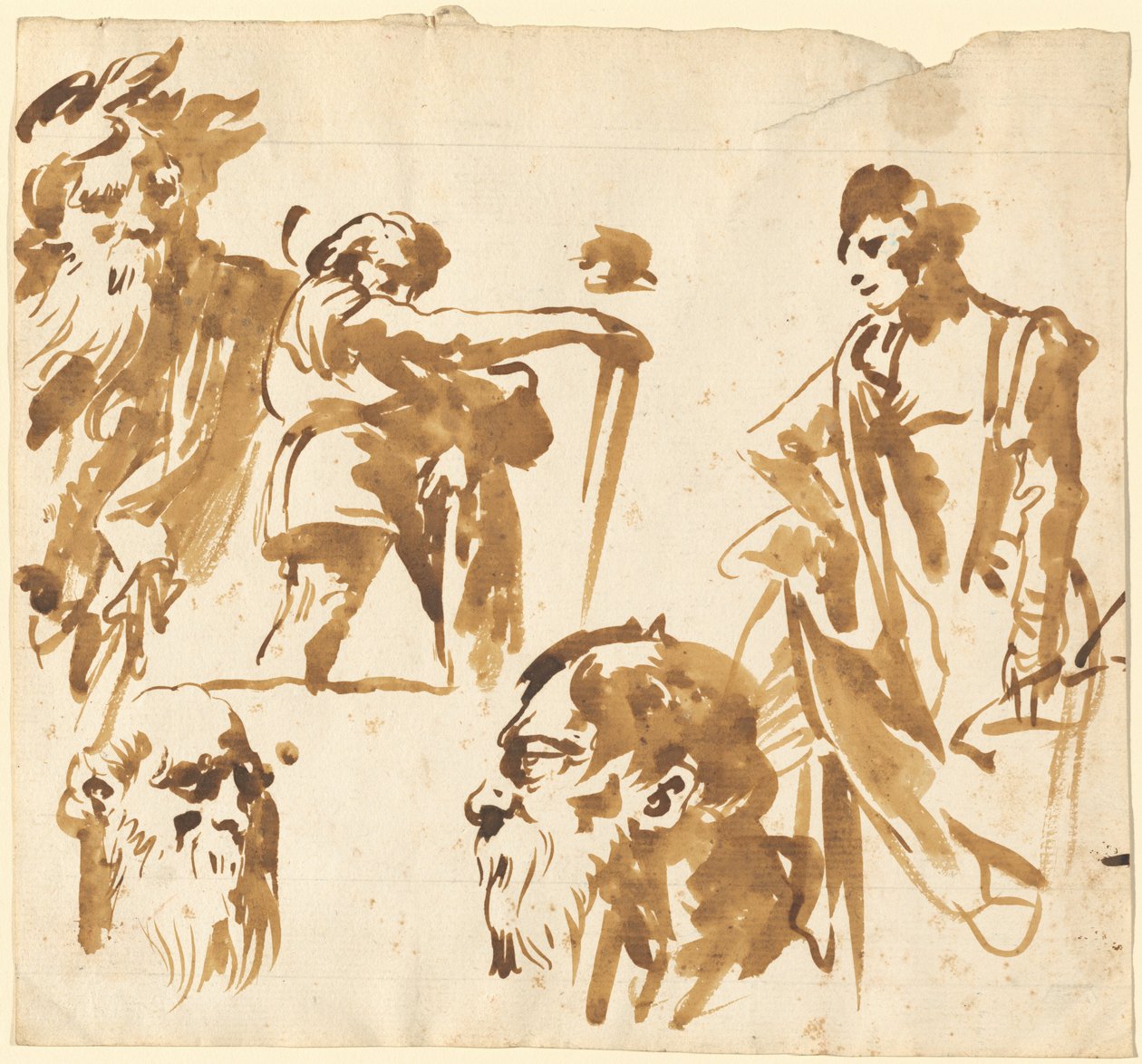 Figurer og ansigter af Giovanni Domenico Tiepolo