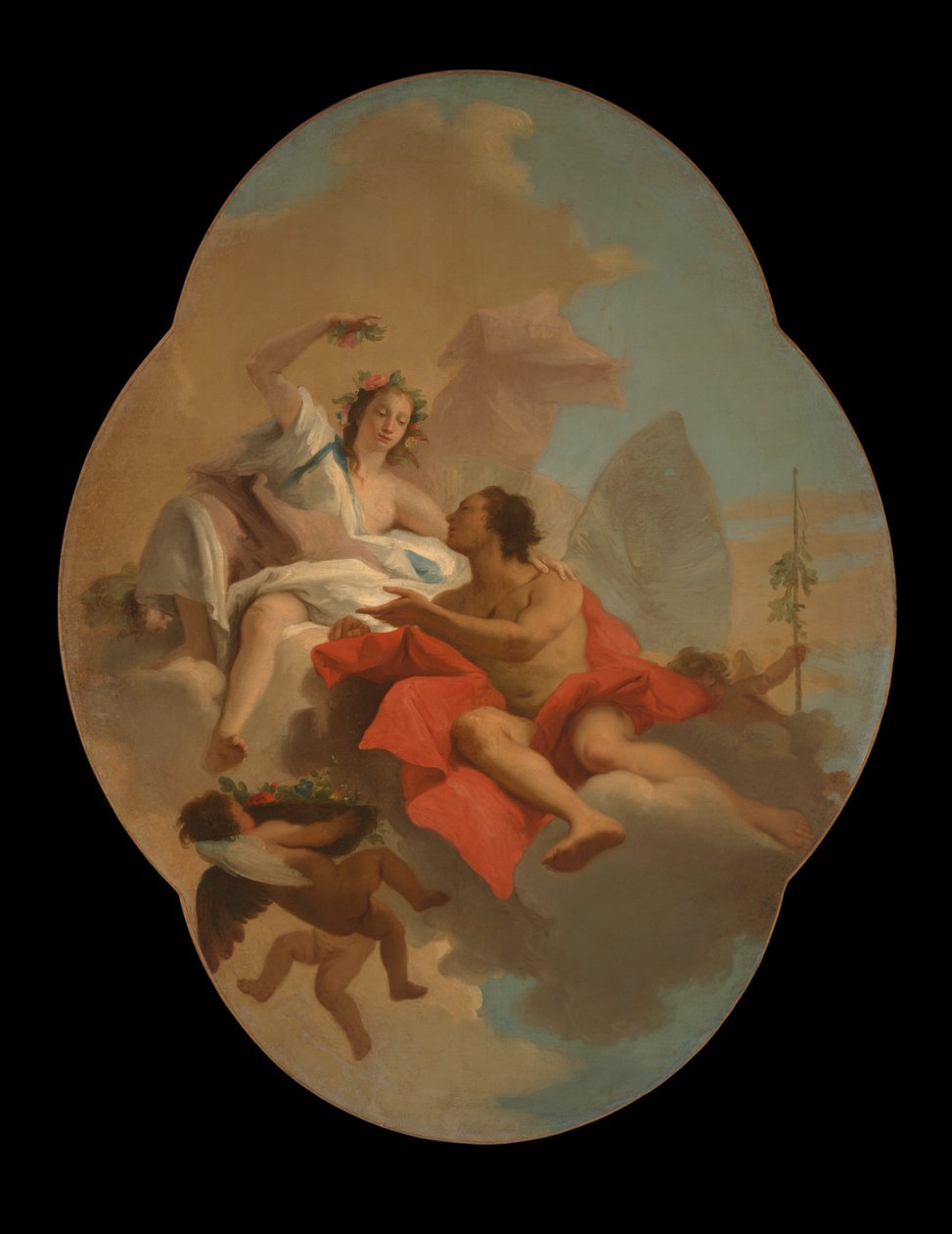 Flora und Zephyr af Giovanni Domenico Tiepolo
