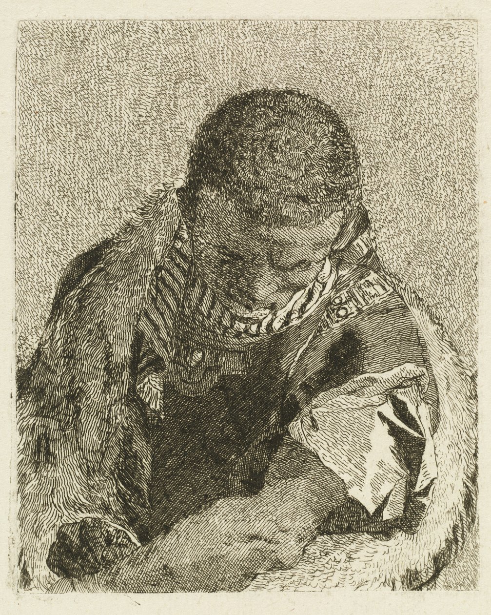 Leder af en Moor, der bøjer sig frem af Giovanni Domenico Tiepolo