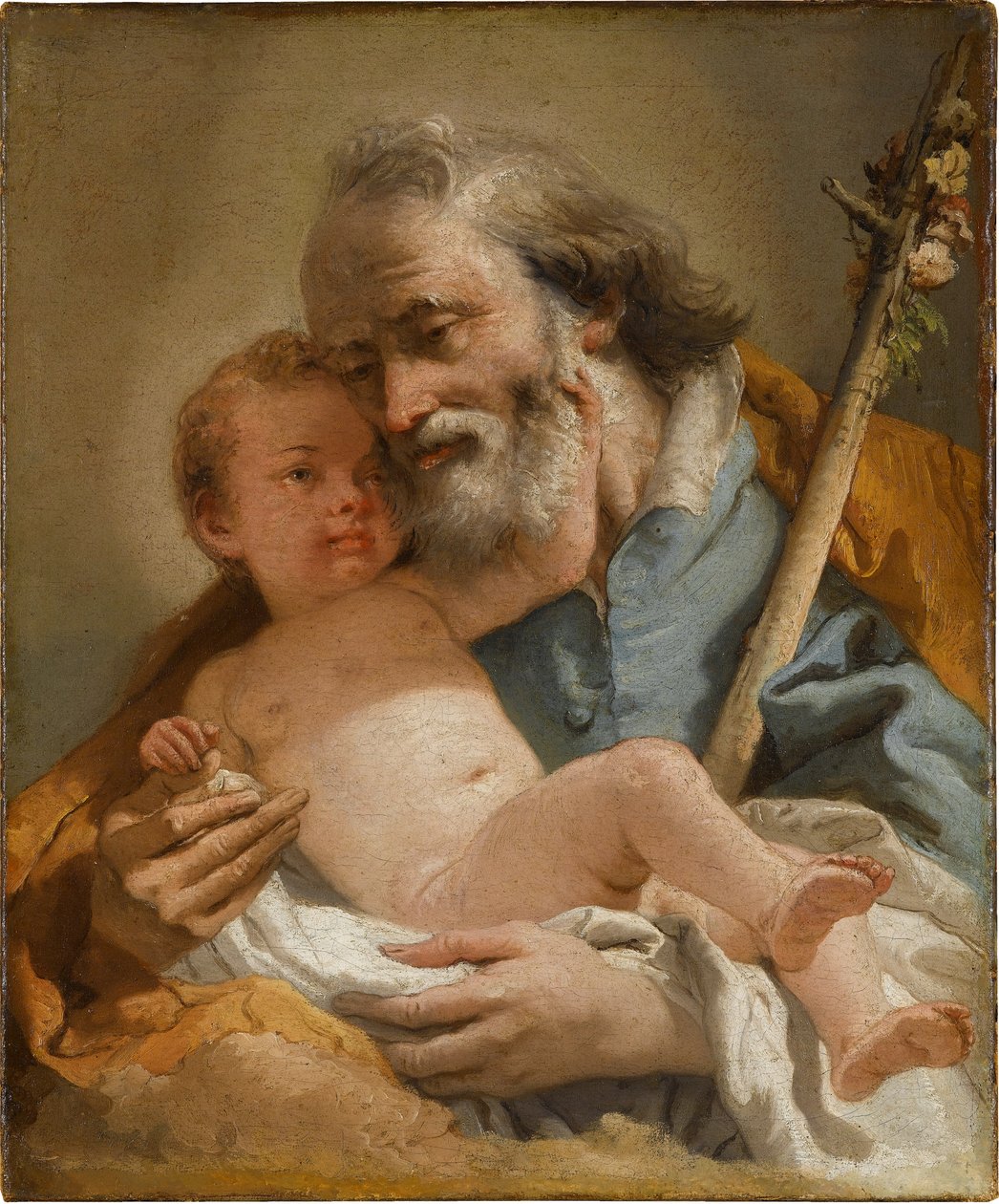 Den hellige Josef med Jesusbarnet af Giovanni Domenico Tiepolo