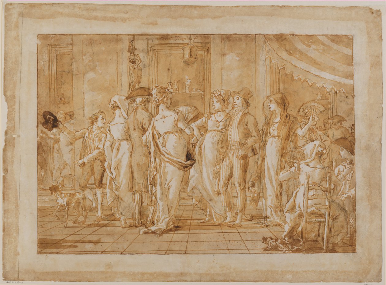 "På torvet" af Giovanni Domenico Tiepolo
