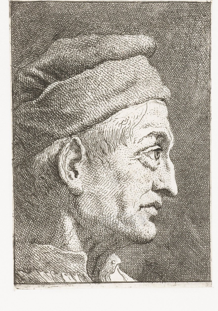 Mand med hue af Giovanni Domenico Tiepolo