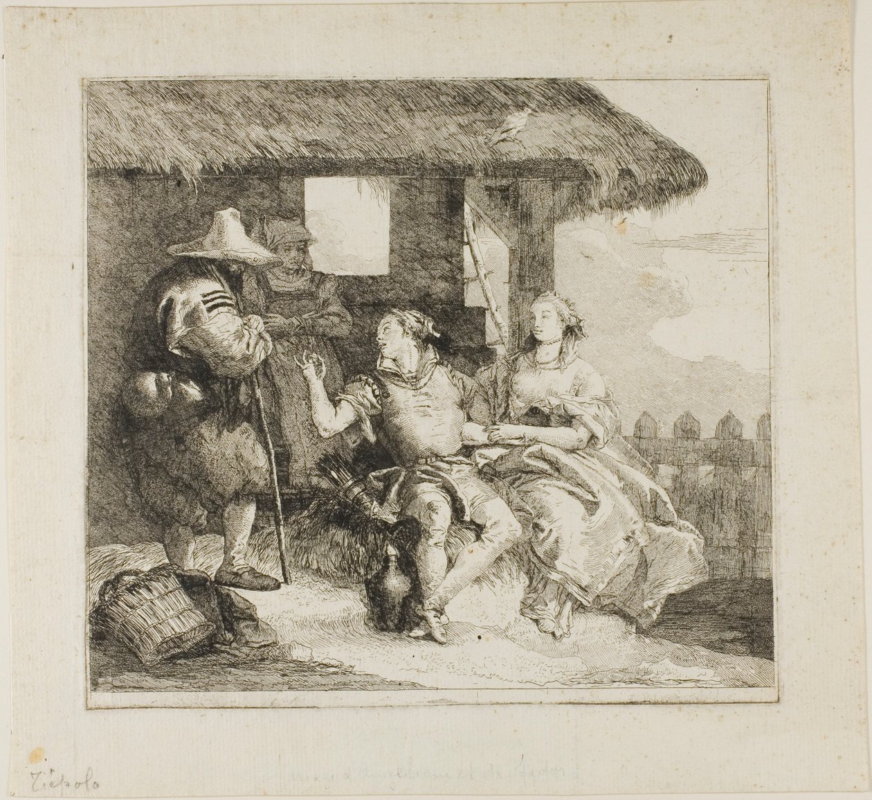 Ægteskab mellem Angelica og Medoro af Giovanni Domenico Tiepolo