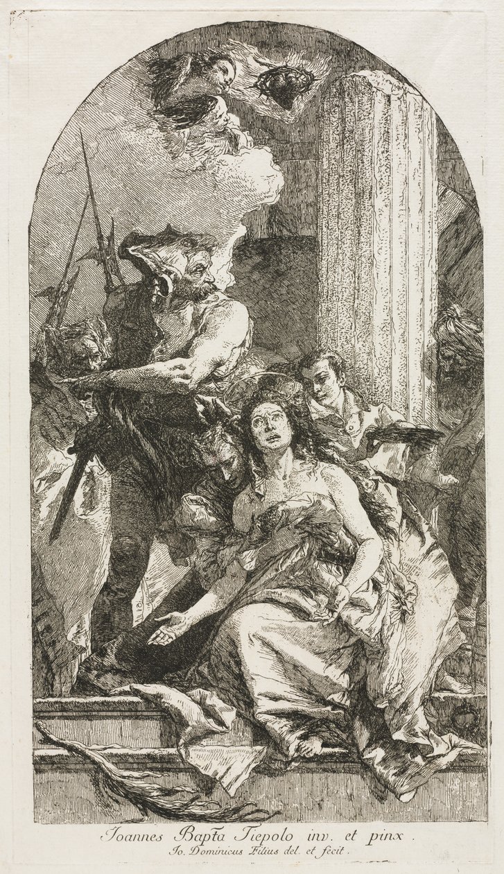 Martyrium af St. Agatha af Giovanni Domenico Tiepolo