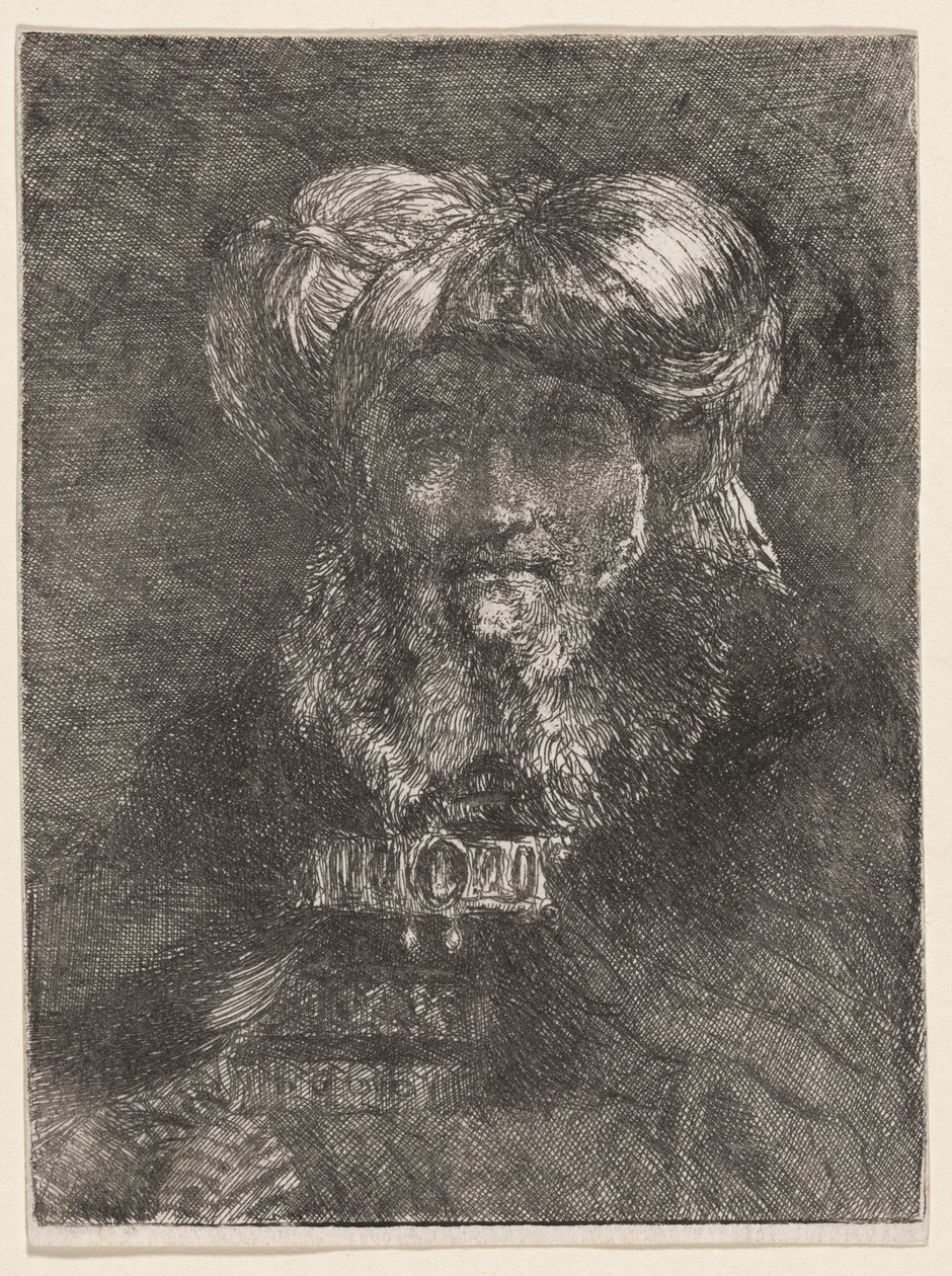 En gammel mand i Rembrandts stil af Giovanni Domenico Tiepolo