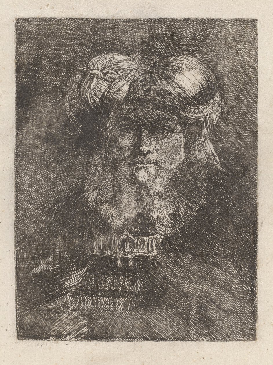 Old Man in the Manner of Rembrandt, fra Raccolta di Teste (Samling af hoveder) af Giovanni Domenico Tiepolo