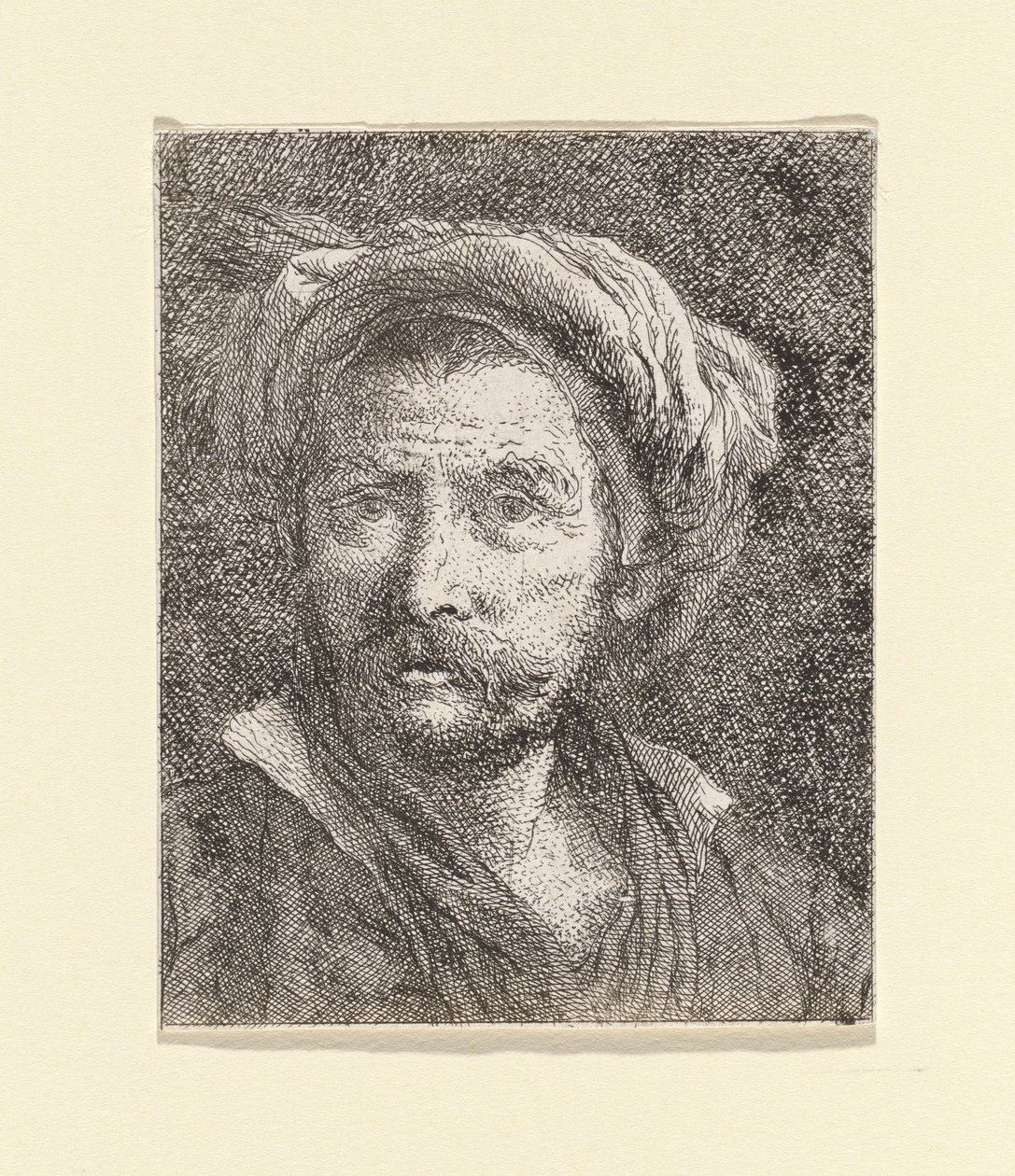 Gammel mand med turban, fra Raccolta di Teste (Samling af hoveder) af Giovanni Domenico Tiepolo