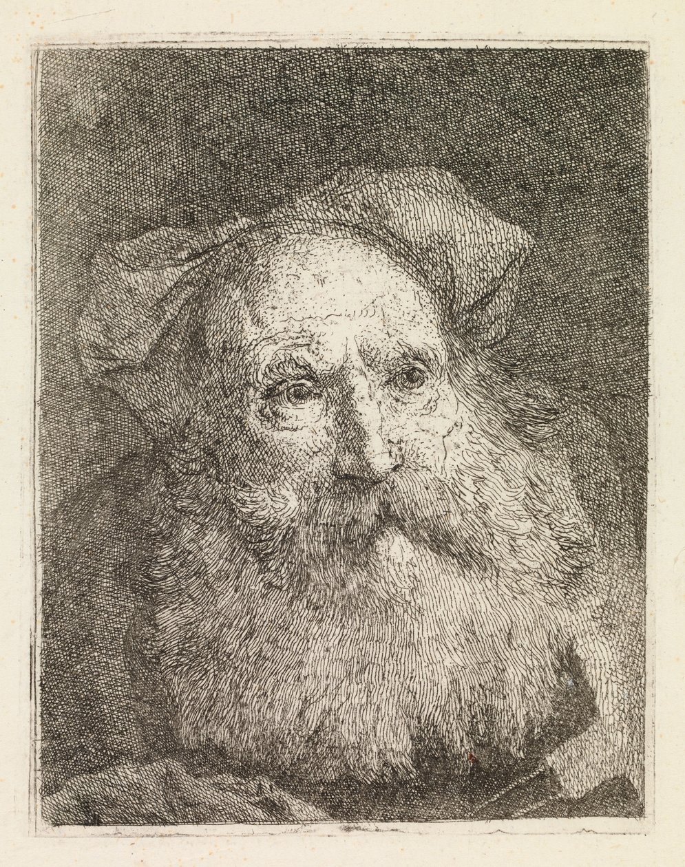 Den gamle mand med skæg af Giovanni Domenico Tiepolo