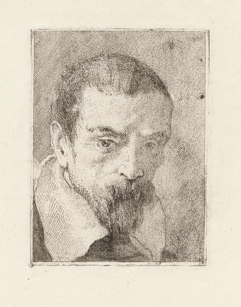 Gammel mand med skæg og bare hoved, fra Raccolta di Teste (Samling af hoveder) af Giovanni Domenico Tiepolo