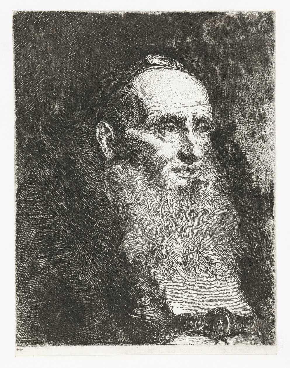 Gammel mand Samling af hoveder (serietitel) Raccolta di Teste (serietitel) af Giovanni Domenico Tiepolo