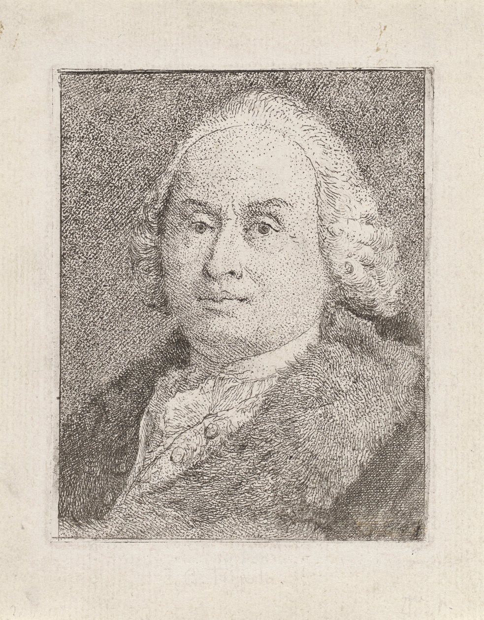 Portræt af Giambattista Tiepolo, fra samlingen af ​​hoveder (samling af hoveder) af Giovanni Domenico Tiepolo