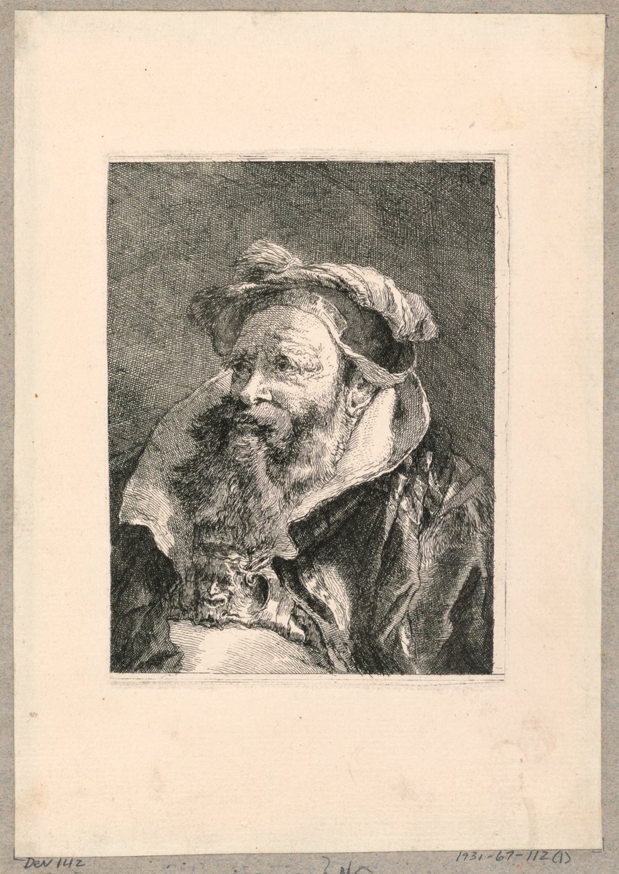 Samling af hoveder af Giovanni Domenico Tiepolo