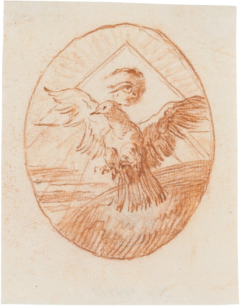 Taube und Auge Gottes, Sinnbild des Heiligen Geistes af Giovanni Domenico Tiepolo