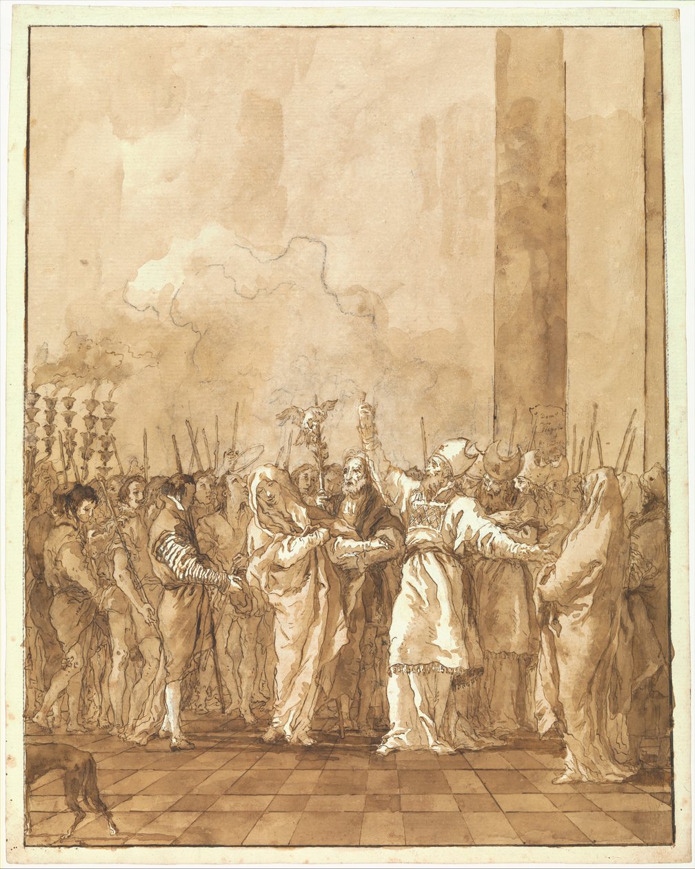 Die Verlobung der Jungfrau af Giovanni Domenico Tiepolo
