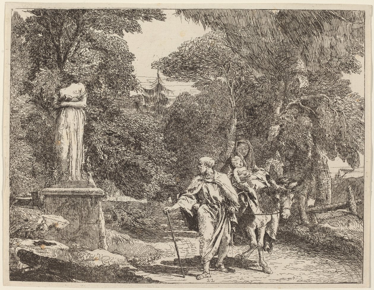 Afsnittet af det faldende idol af Giovanni Domenico Tiepolo