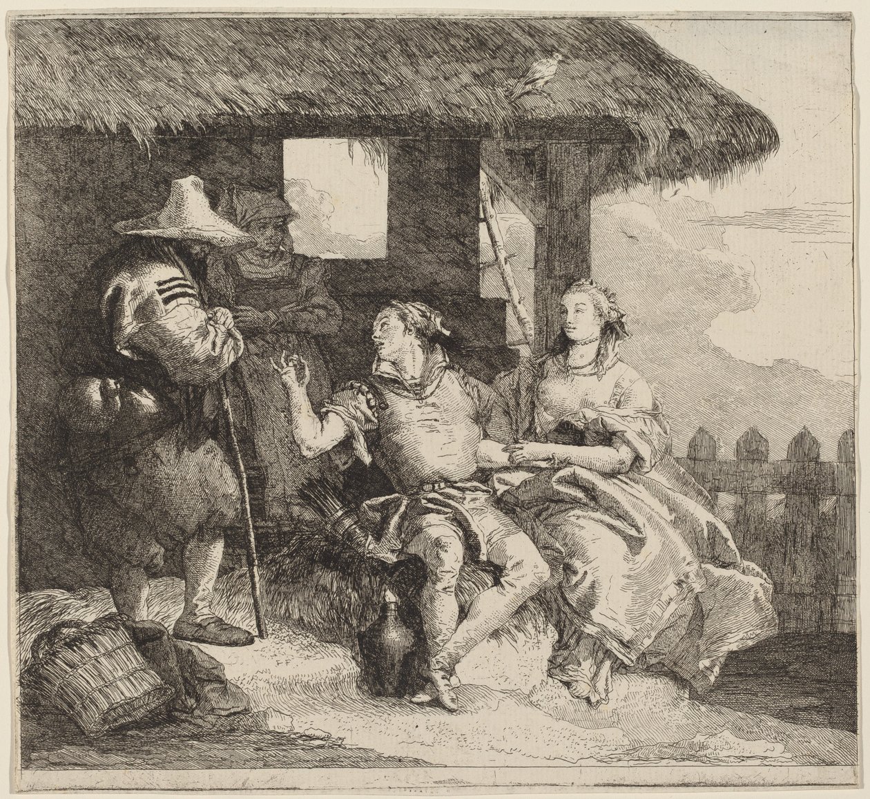 Ægteskabet mellem Angelica og Medoro af Giovanni Domenico Tiepolo
