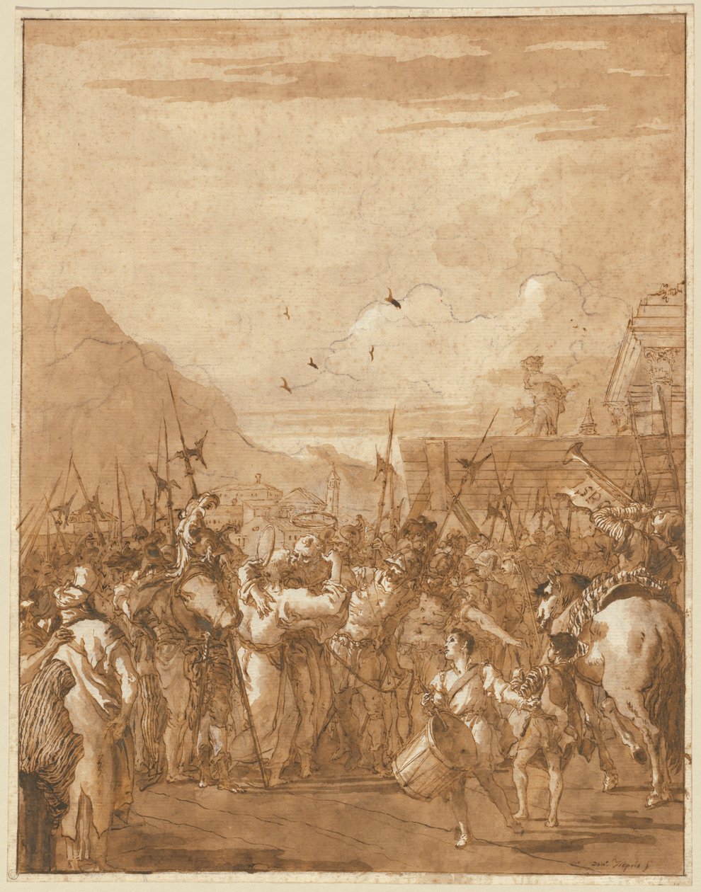 Afskeden mellem de hellige Peter og Paulus af Giovanni Domenico Tiepolo