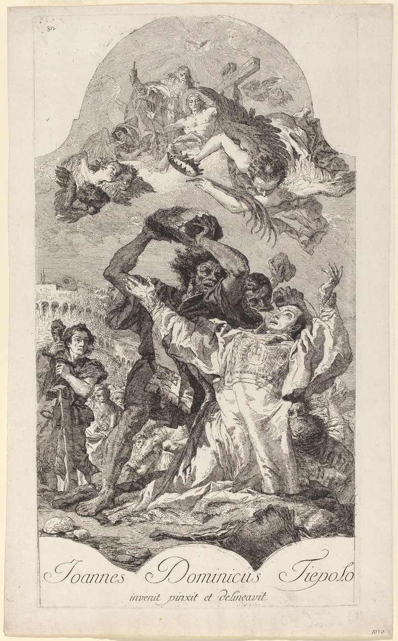 Steningen af Sankt Stefan af Giovanni Domenico Tiepolo