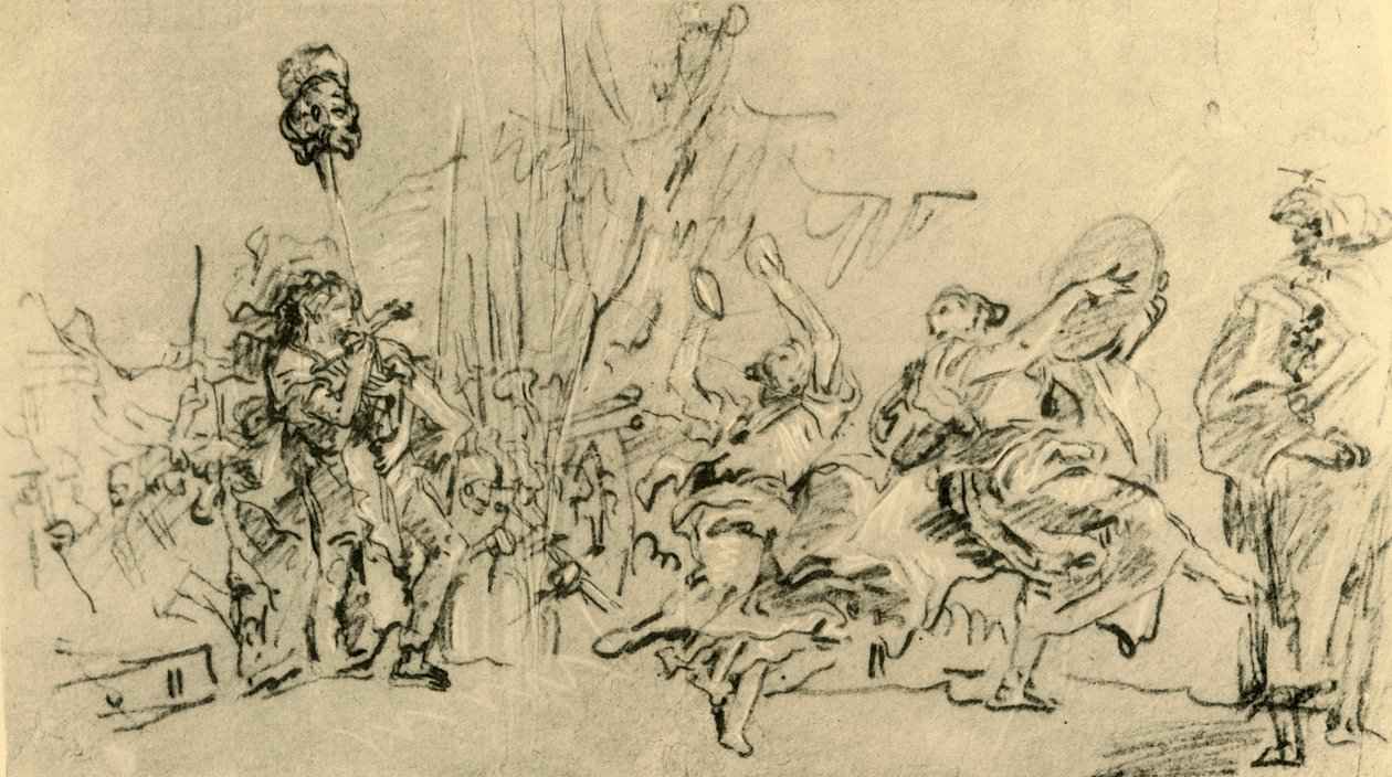 Davids triumf, c1759, 1928 af Giovanni Domenico Tiepolo