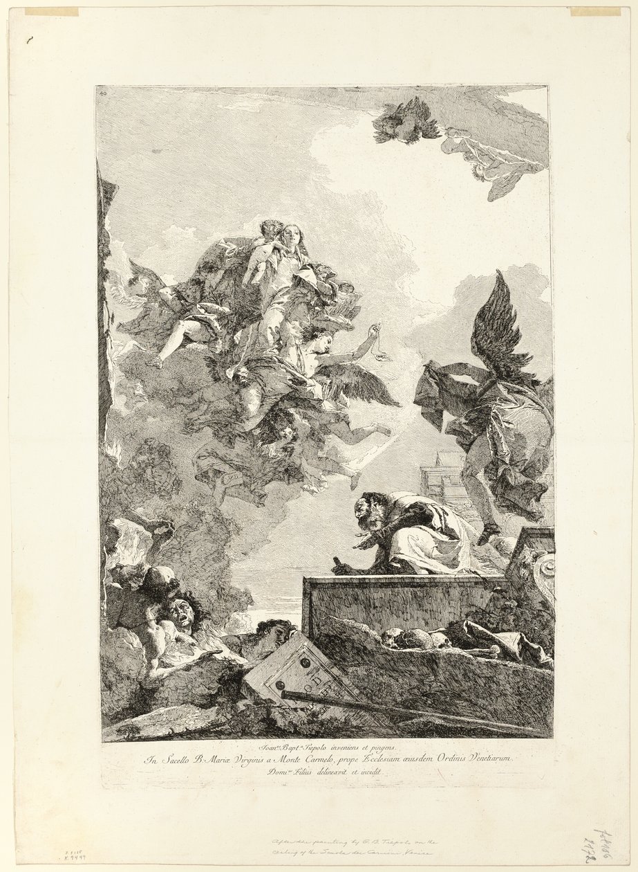 Jomfruen viser sig for St. Simon Stock af Giovanni Domenico Tiepolo