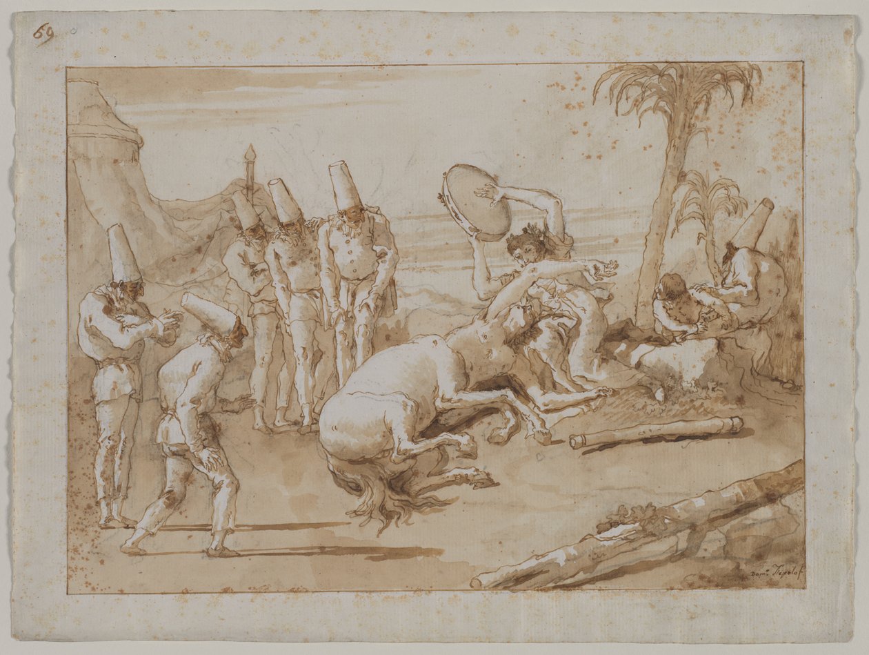 Kvinden med en tamburin, 1790