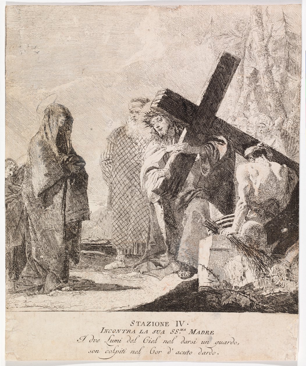 Via crucis - Station IV. Jesus møder sin mor af Giovanni Domenico Tiepolo