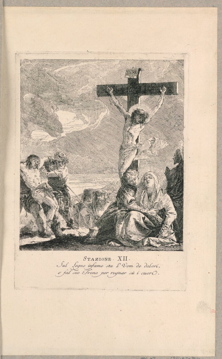 Via crucis - Station XII, Korsfæstelsen af Giovanni Domenico Tiepolo