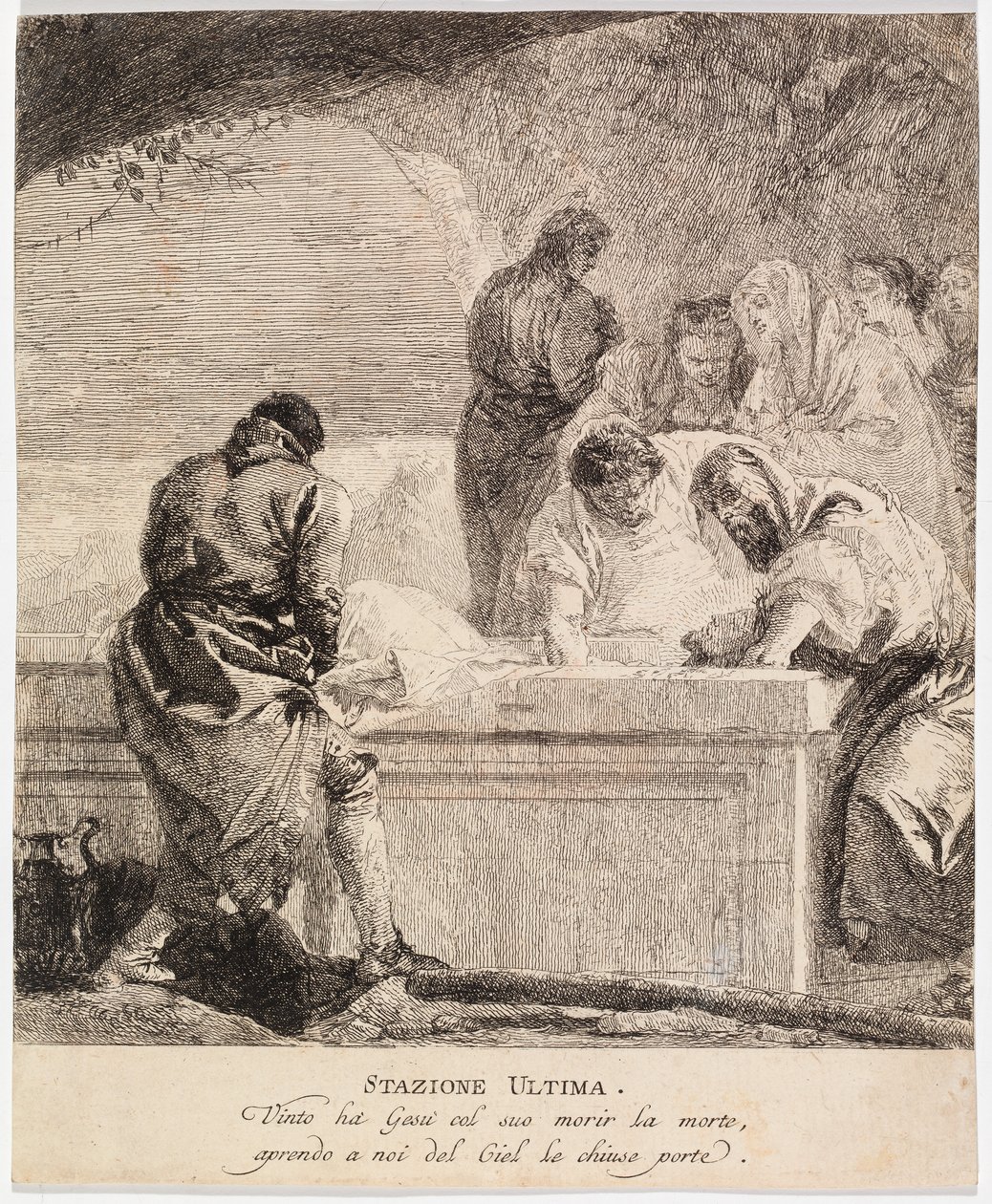Via crucis - Station XIV. Jesus lægges i graven af Giovanni Domenico Tiepolo