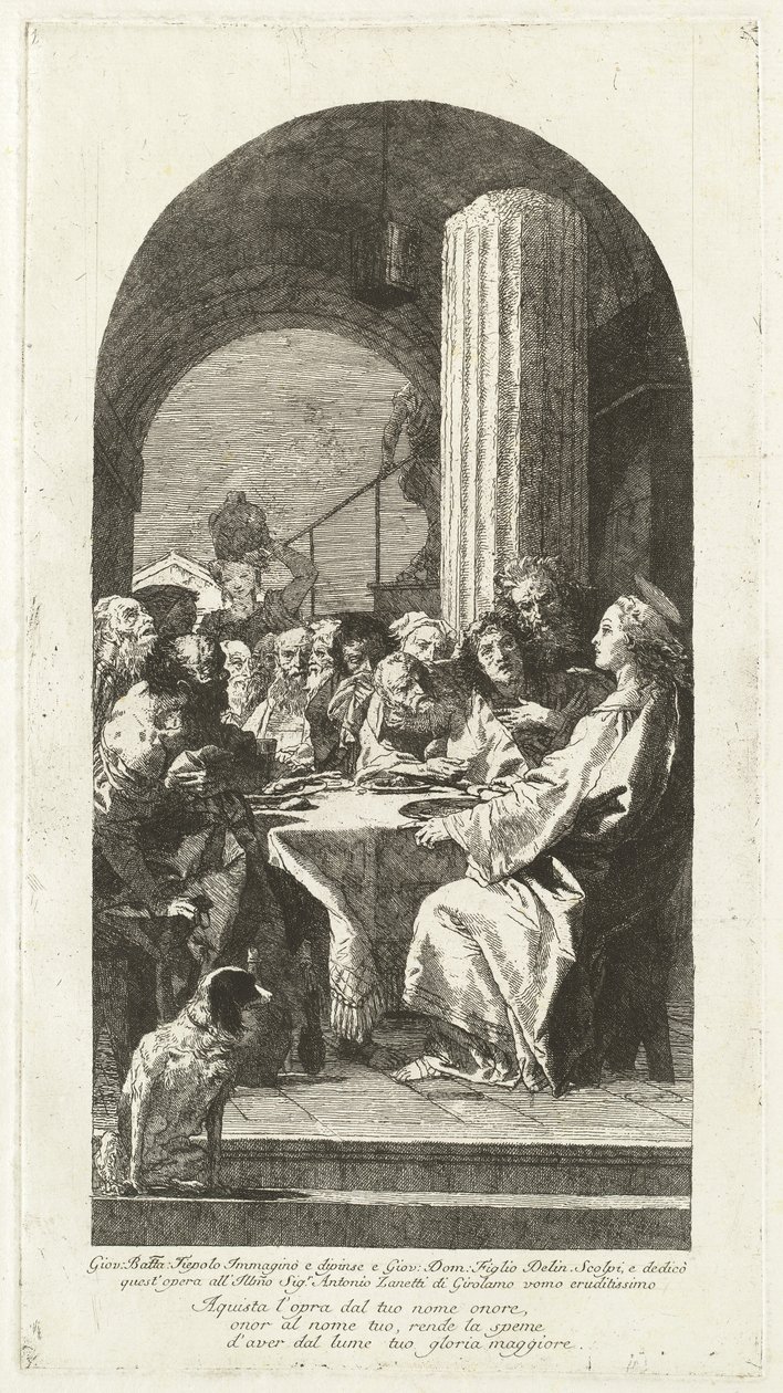 Den sidste nadver af Giovanni Domenico Tiepolo after Giovanni Battista Tiepolo
