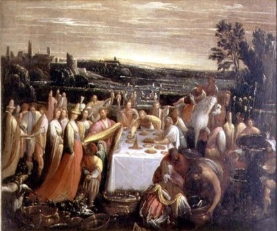 Fest på kanten af en sø, 1610-12 af Giovanni Donducci