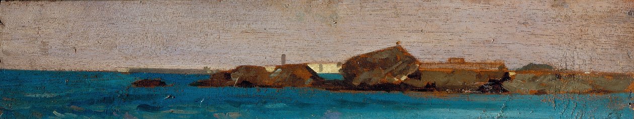 Blåt hav, ca. 1865 (olie på plade) af Giovanni Fattori