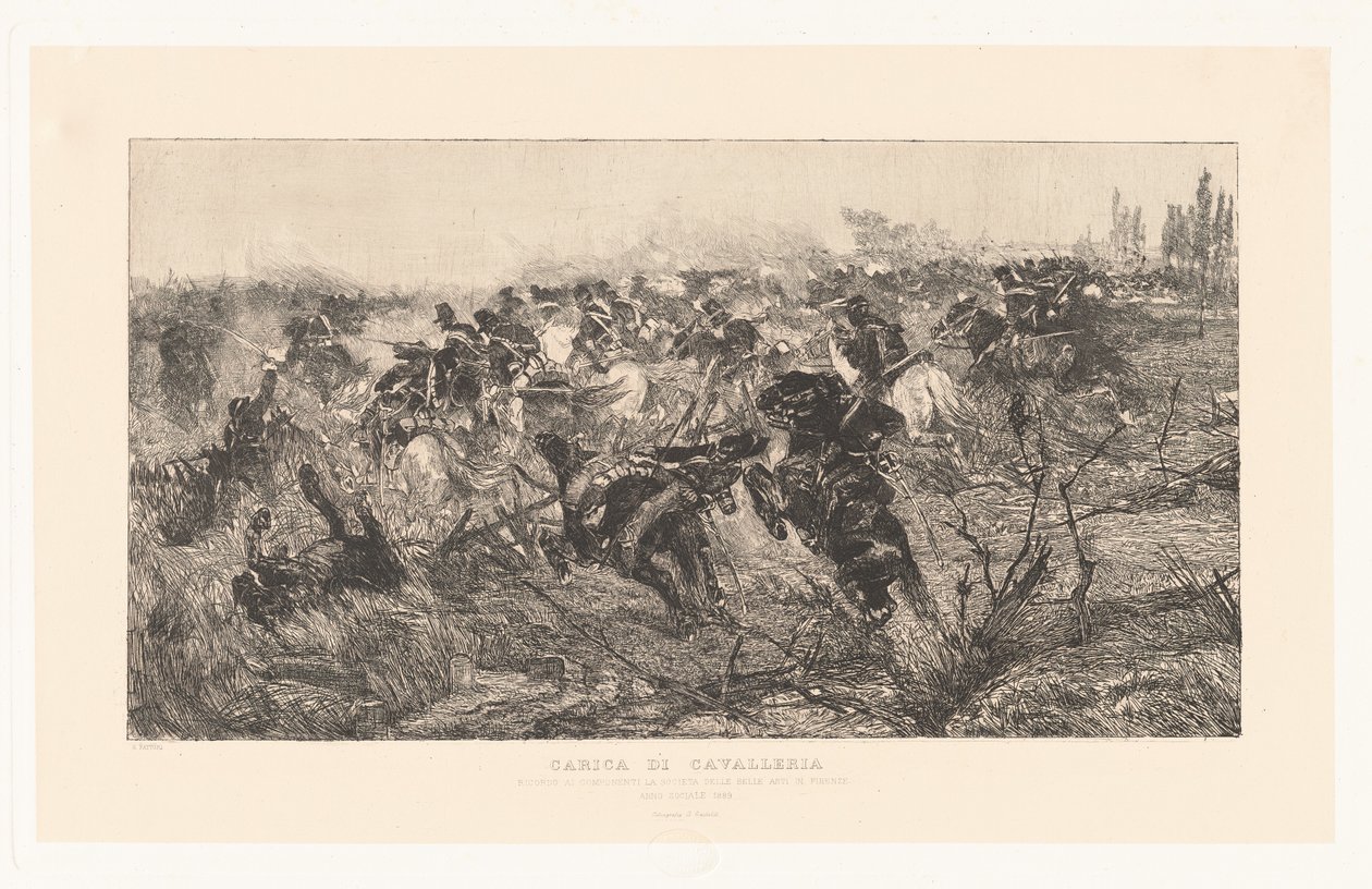 Cavalry Charge [Cavalry Charge] af Giovanni Fattori