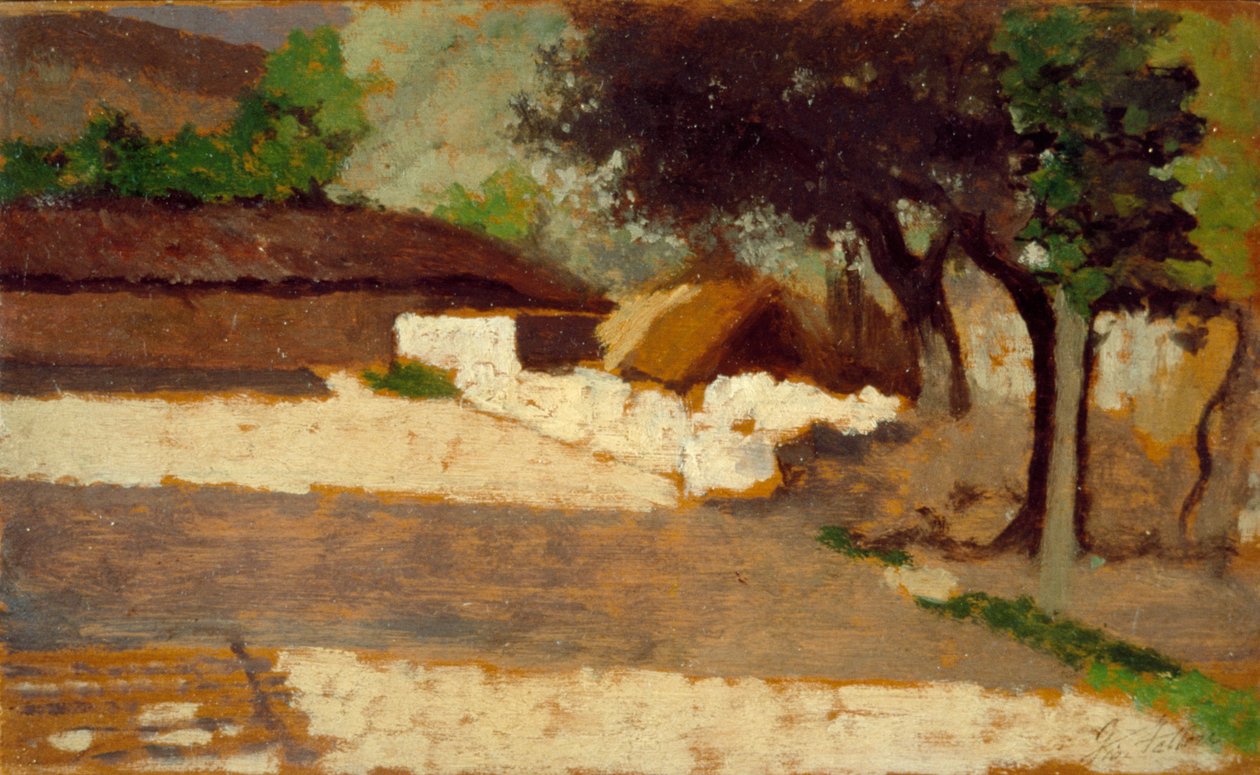 Solens virkning, af Giovanni Fattori (1825-1908), olie på panel af Giovanni Fattori