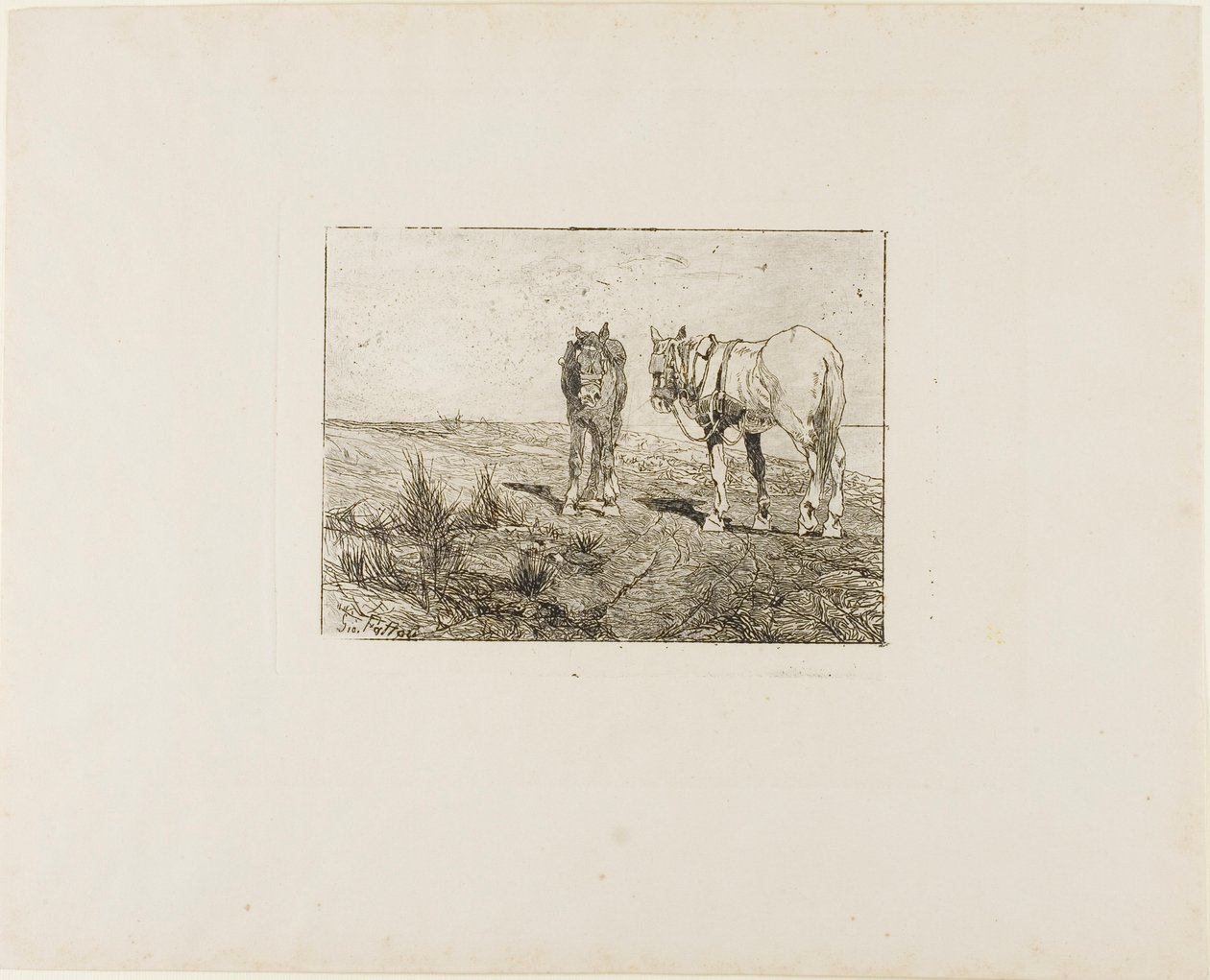 Hestenes hvile af Giovanni Fattori