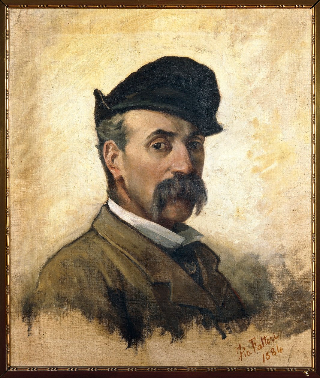 Italien, Firenze, selvportræt i en alder af 59 af Giovanni Fattori