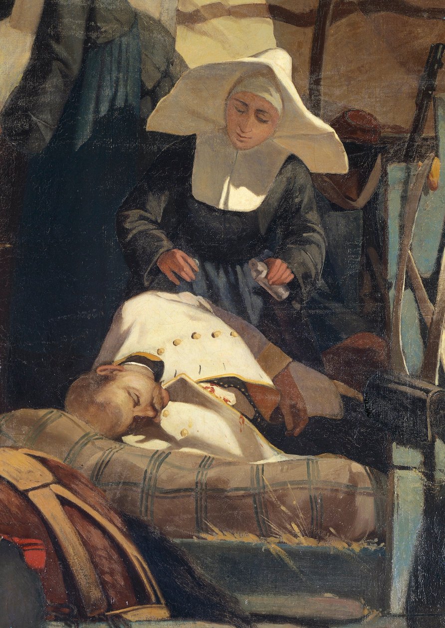 Italien, Firenze, det italienske felt efter slaget ved Magenta, detaljer af Giovanni Fattori