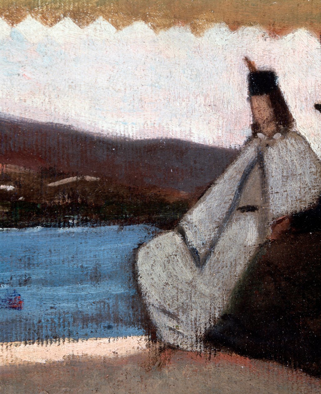 La rotunda de Palmieri (La Rotonda di Palmieri) Detaljemaleri af Giovanni Fattori (1825-1908) af Giovanni Fattori