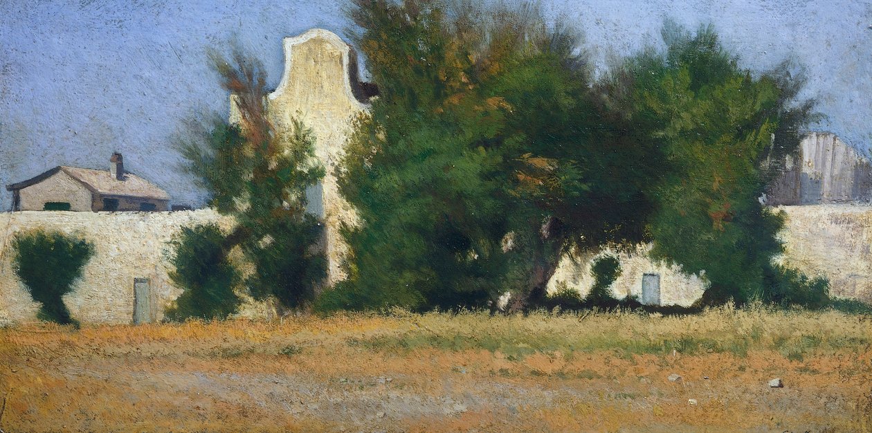 Livorno Countryside and Tamarisk, omkring 1867, af Giovanni Fattori (1825-1908) af Giovanni Fattori