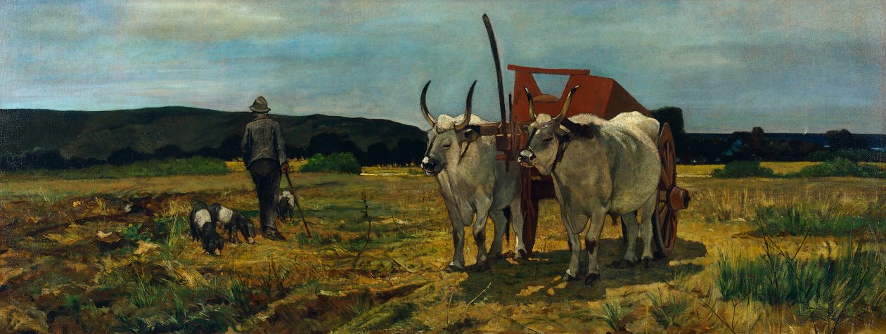 Maremma Toscana, Giovanni Fattori (1825-1908), olie på lærred, 77,5x205,7 cm af Giovanni Fattori