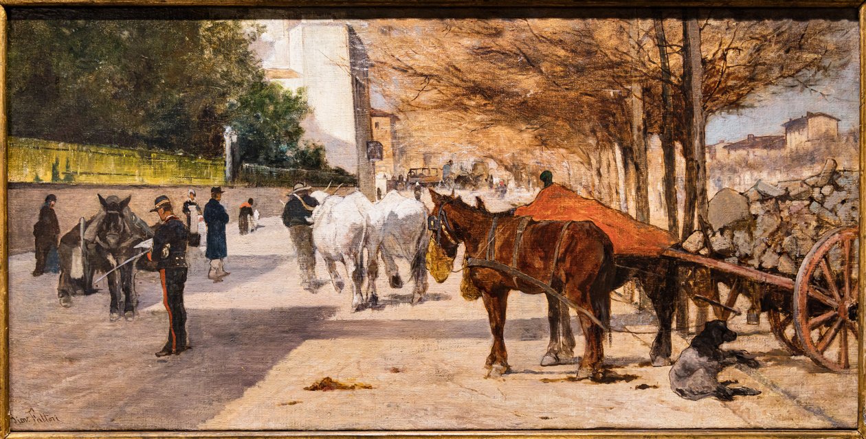 Prince Amedeo Avenue i Firenze af Giovanni Fattori
