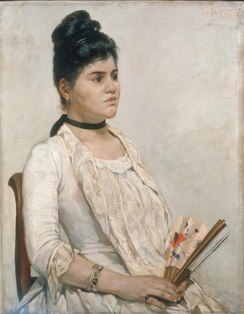 Portræt af steddatteren af Giovanni Fattori