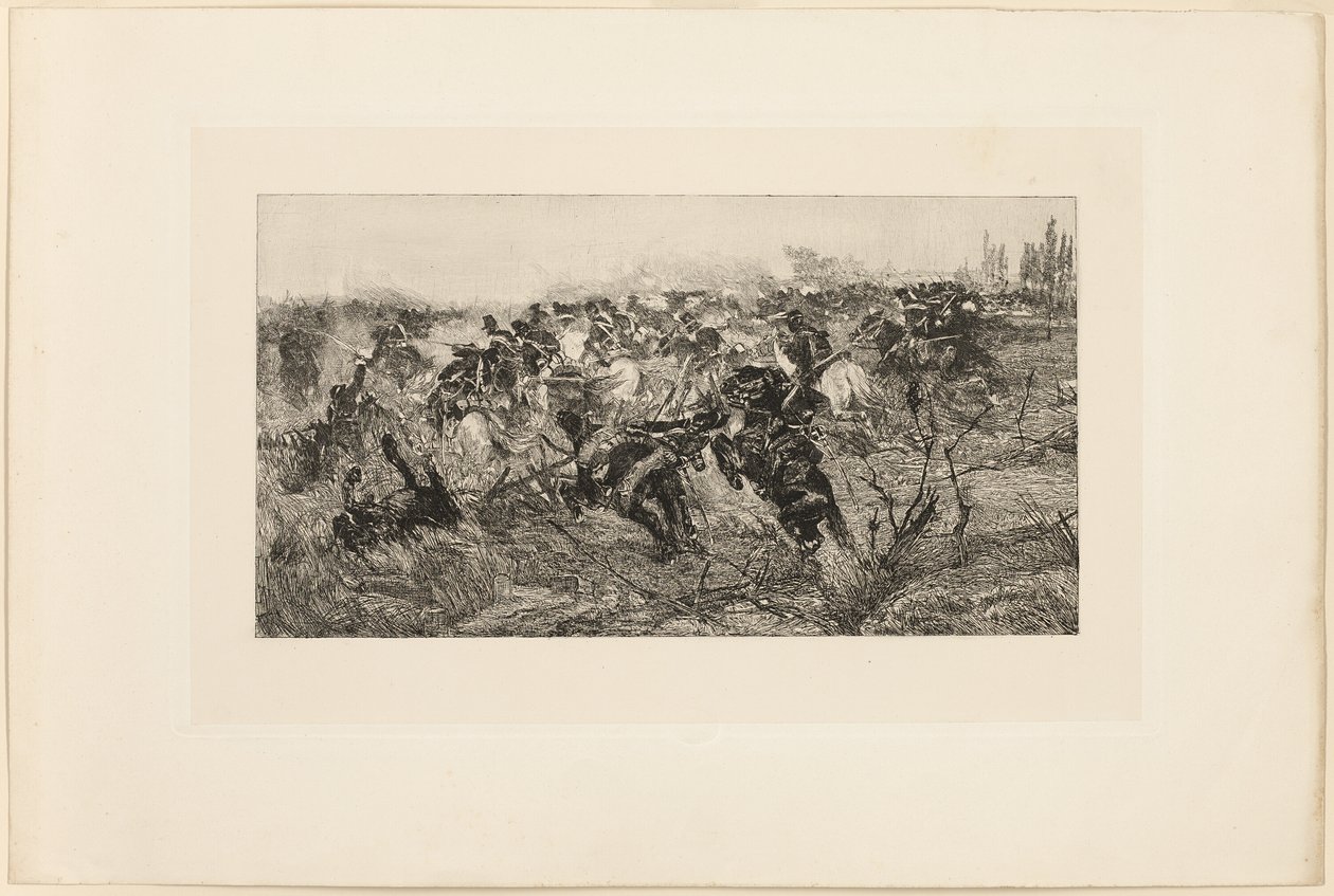 Kavaleriangrebet af Giovanni Fattori
