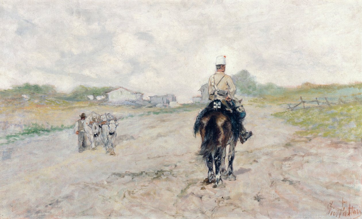 Trooperen af ​​Giovanni Fattori (1825-1908) af Giovanni Fattori